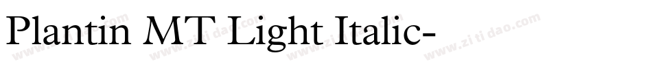 Plantin MT Light Italic字体转换